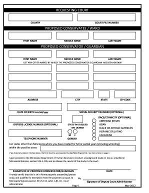 Guardian and Conservator Background Study Consent Form