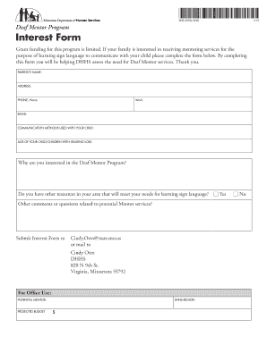 Deaf Mentor Program Interest Form