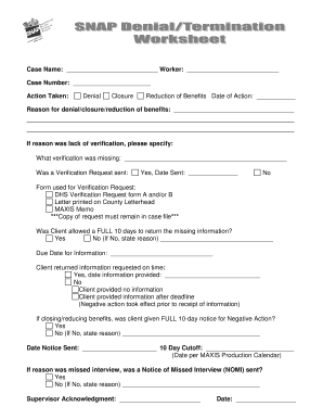 Worker Case Action Form