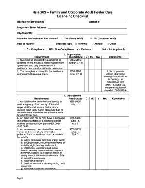 Minnesota Adult Foster Care Licensing Checklist