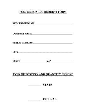 Poster Boards Request Form
