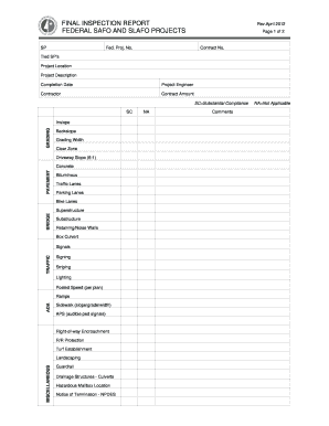 Final Inspection Report