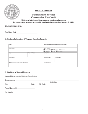 Georgia Conservation Tax Credit Form