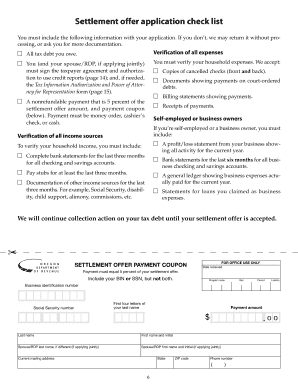 Oregon Settlement Offer Application