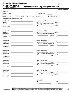 Illinois Amended Direct Pay Multiple Site Form