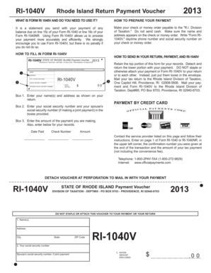 Rhode Island Tax Payment Voucher