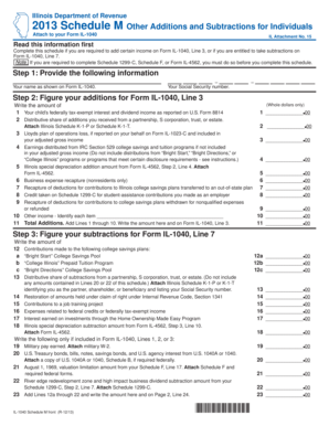Illinois Schedule M 2013