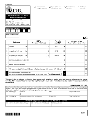 Louisiana Oilfield Restoration Fee Return
