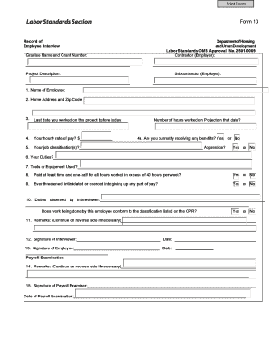 Employee Interview Form 10