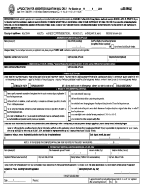 Indiana Absentee Ballot Application