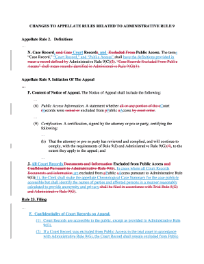 Indiana Court Reporter's Administrative Rule 9(G) Notice