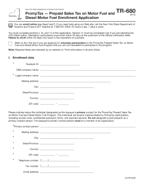 New York Diesel Motor Fuel Enrollment Application