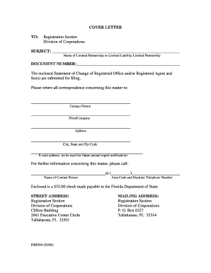 Florida Limited Partnership Registered Office Change