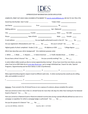 Illinois Apprenticeship Application Form