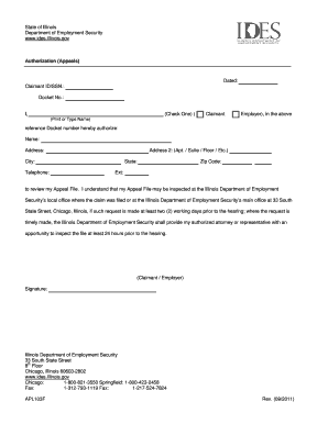 Illinois Appeal Authorization Form