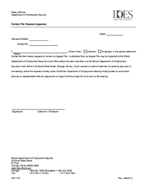 Illinois Appeal File Review Request