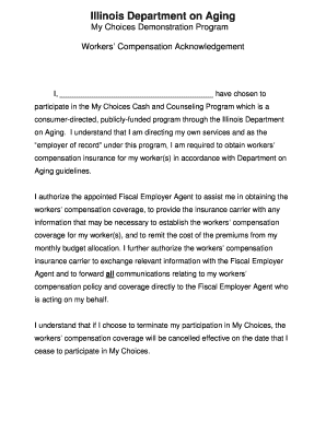 Illinois Workers’ Compensation Acknowledgement