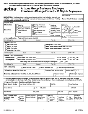 Arizona Group Business Employee Enrollment Form