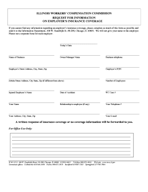 Illinois Workers' Compensation Insurance Coverage Request
