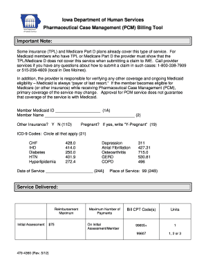 Iowa PCM Billing Tool