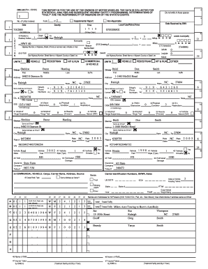 North Carolina DMV Crash Report Form
