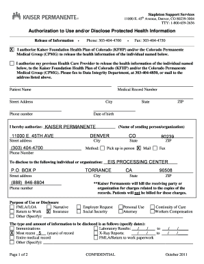 Authorization to Use and/or Disclose Protected Health Information