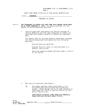 Arkansas Medicaid Transfer of Assets Form