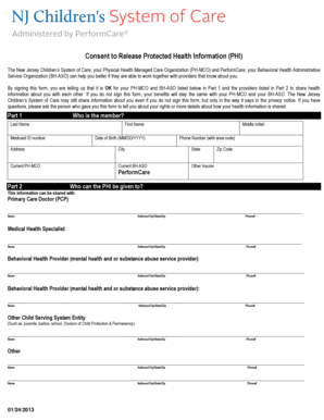 Consent to Release Protected Health Information