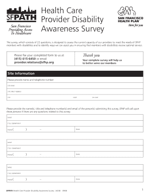 Healthcare Provider Disability Awareness Survey