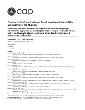 Pharynx Cancer Examination Protocol