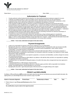 Authorization for Treatment and Payment Arrangements