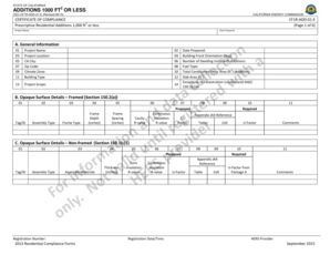 California Energy Commission Certificate of Compliance