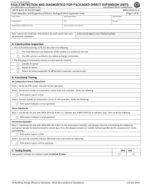 California Fault Detection Certificate