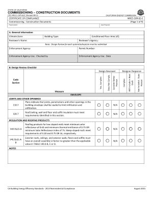 California Energy Commission Certificate of Compliance