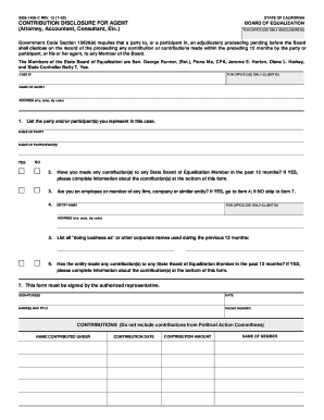 California Contribution Disclosure Form