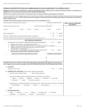 California CalFresh Recertification Form