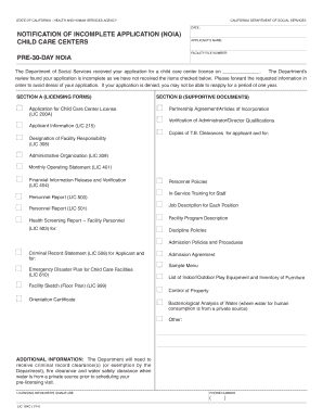 California Child Care Center License Application Notice