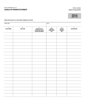 California Franchise Fee Payments Form