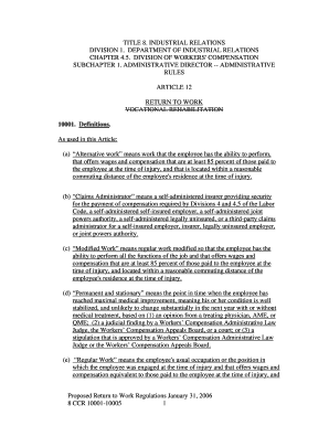 California Notice of Offer of Regular Work