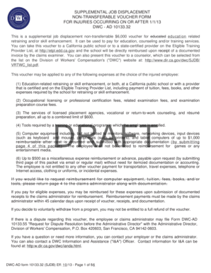 Supplemental Job Displacement Voucher Form