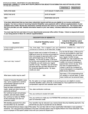 California Industrial Disability Leave Form
