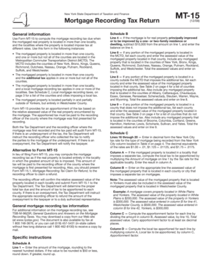 New York Mortgage Recording Tax Return