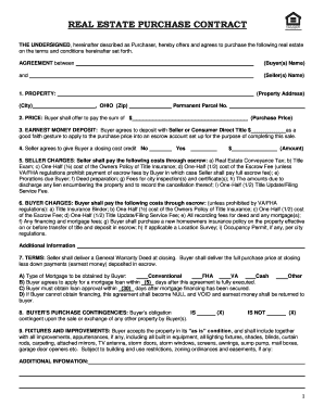 Ohio Real Estate Purchase Contract