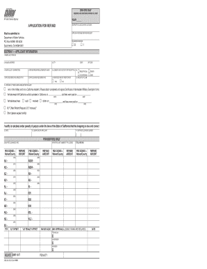 California DMV Refund Application