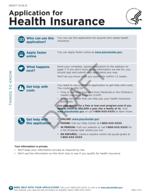 Health Insurance Application Form
