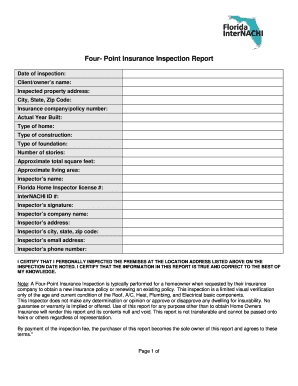 Four-Point Insurance Inspection Report