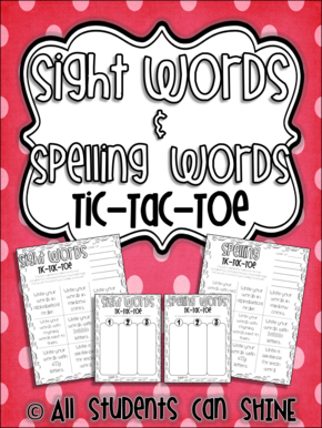 Tic Tac Toe Spelling SightWordsSpellingTicTacToepdf - atlanta k12 ga