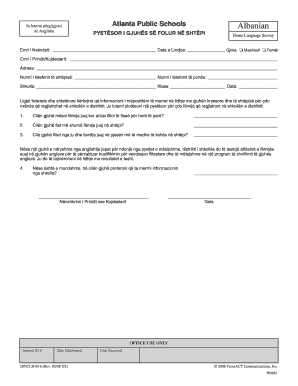 Atlanta Public Schools Home Language Survey