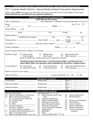 Georgia Special Medical Needs Evacuation Registration