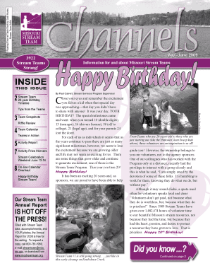 Missouri Stream Team Activity Report